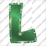 Single Letters: 18” Bouncy Metallic Green