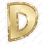 Single Letters: 18” Bouncy Metallic Gold