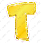 Single Letters: 23” Bouncy Metallic Yellow