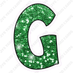 Single Letters: 12” Bouncy Glitter Green