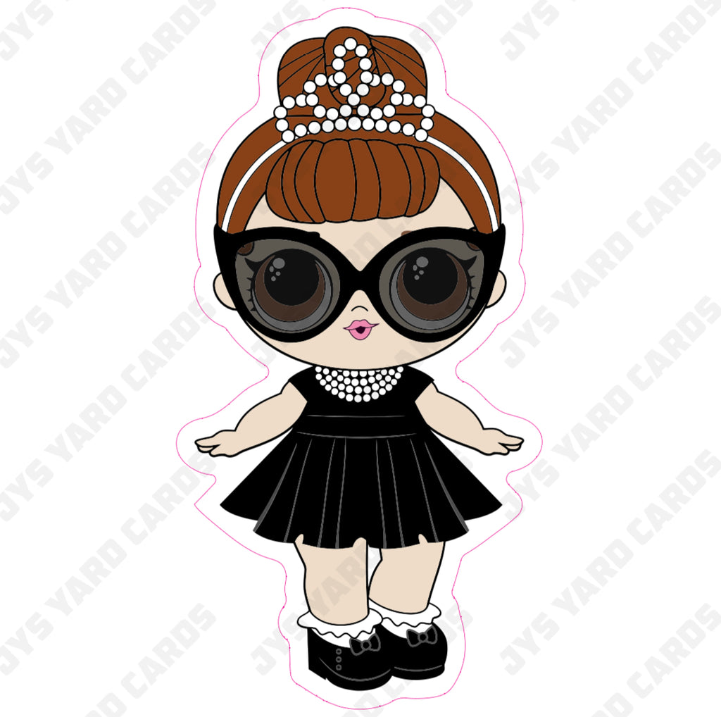 LOL GIRL: BLACK DRESS - Yard Card Signs by JYS International