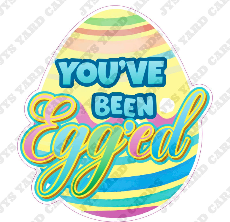 YOU’VE BEEN EGGED: 3 - Yard Card Signs by JYS International