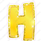 Single Letters: 23” Bouncy Metallic Yellow