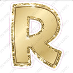 Single Letters: 18” Bouncy Metallic Gold