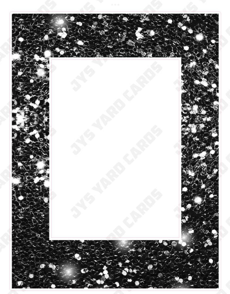 GLITTER HBD PHOTO FRAME: BLACK