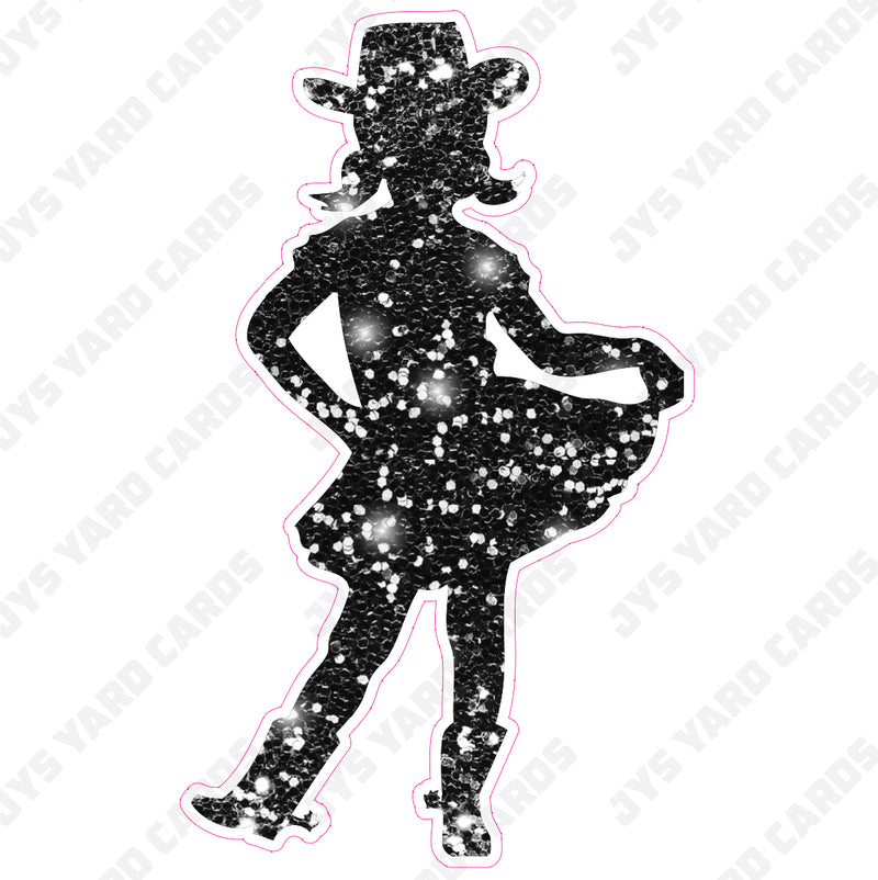 COWGIRL SILHOUETTE - Yard Card Signs by JYS International