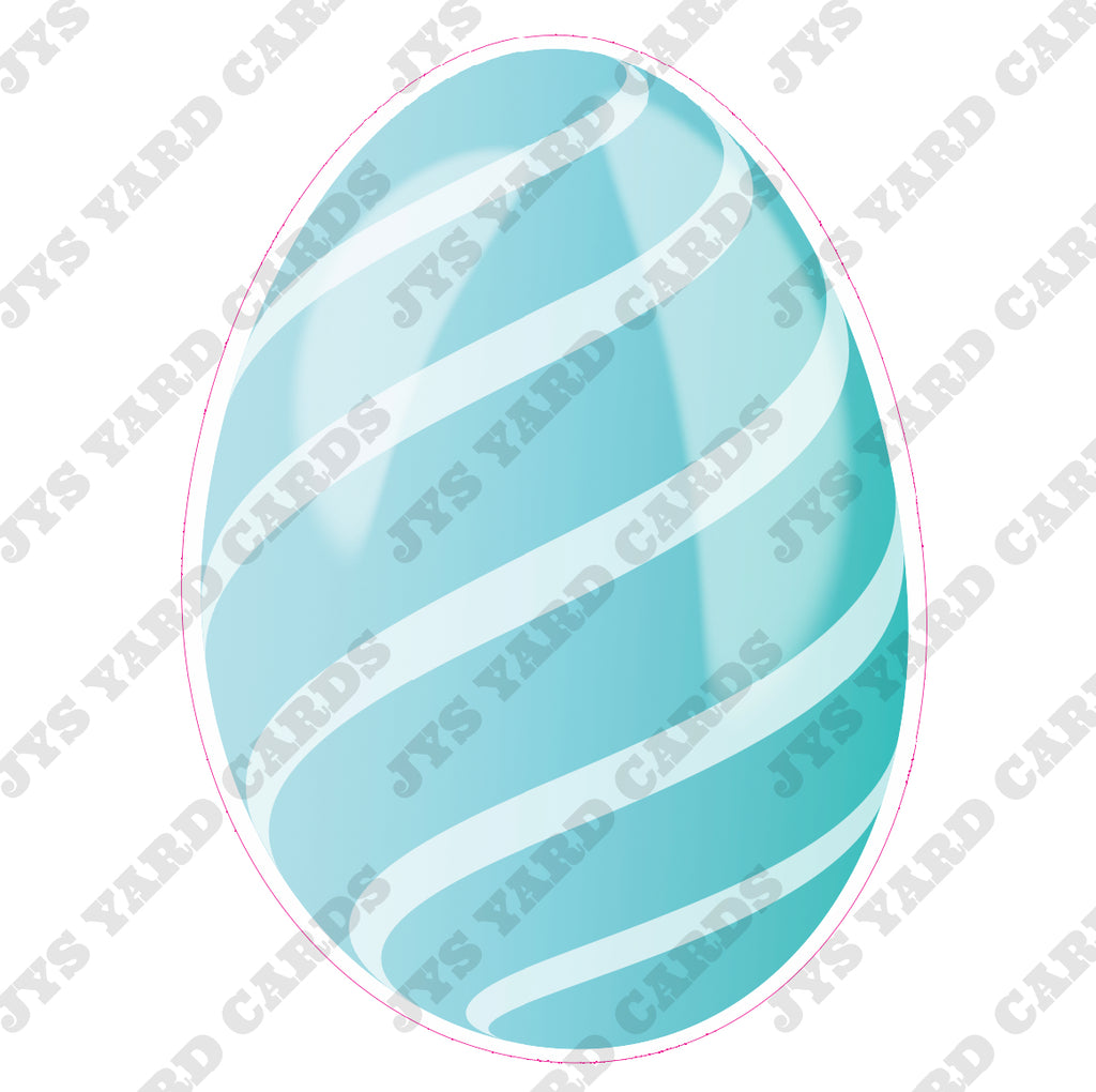 TEAL SWIRL EGG - Yard Card Signs by JYS International