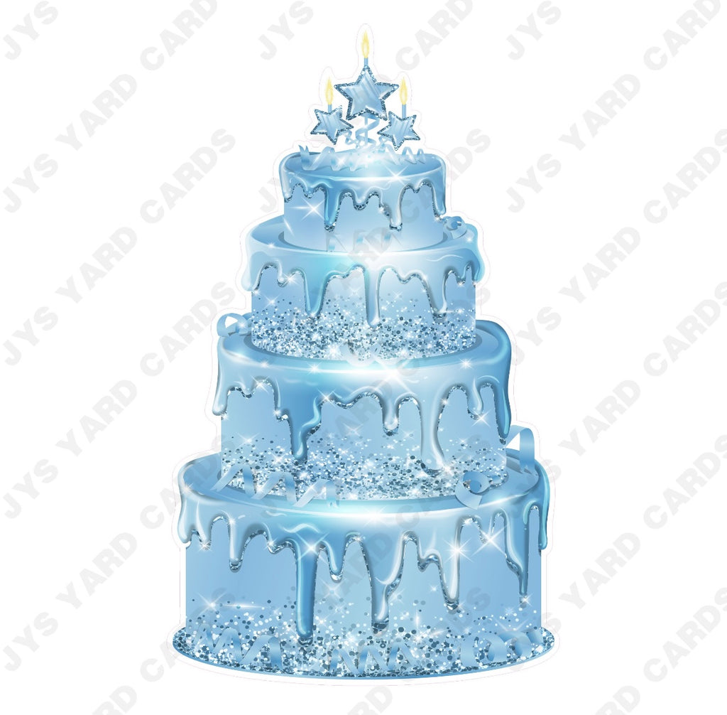 JAZZY CAKE: LIGHT BLUE - Yard Card Signs by JYS International