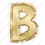 Single Letters: 23” Bouncy Metallic Gold
