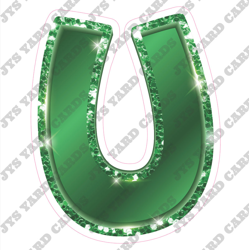 Single Letters: 12” Bouncy Metallic Green