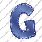 Single Letters: 18” Bouncy Glitter Metallic Navy Blue - Yard Card Signs by JYS International