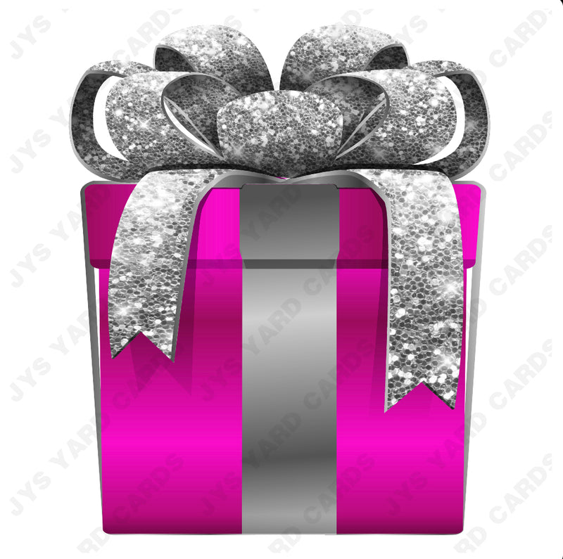 PRESENT: HOT PINK w/ SILVER BOW