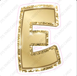 Single Letters: 18” Bouncy Metallic Gold