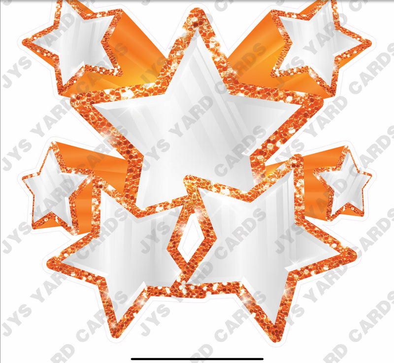 SHOOTING STARS: WHITE AND ORANGE