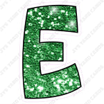 Single Letters: 12” Bouncy Glitter Green