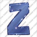 Single Letters: 12” Bouncy Glitter Metallic Navy Blue - Yard Card Signs by JYS International