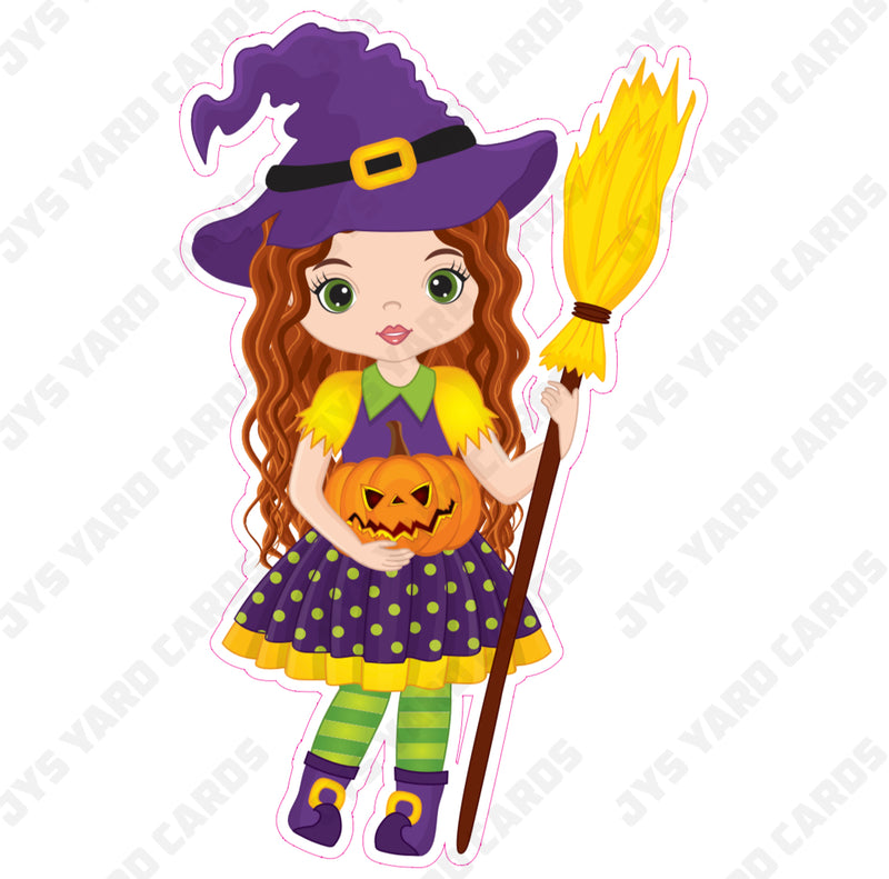 WITCH LIGHT GIRL WITH PUMPKIN