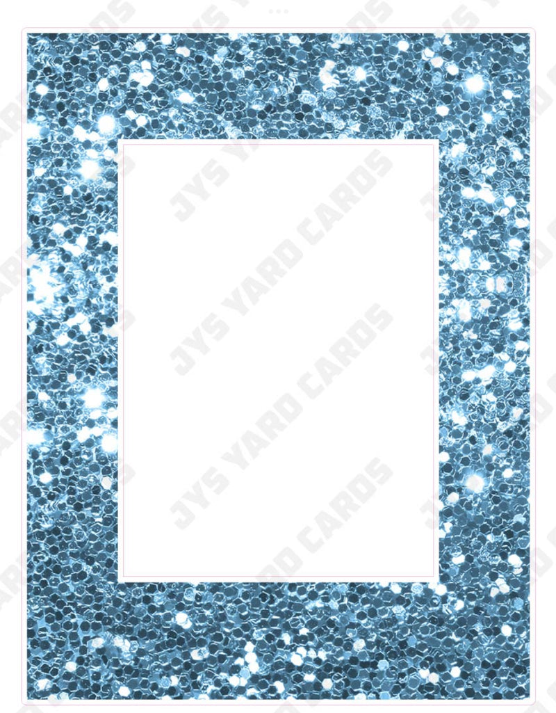 GLITTER HBD PHOTO FRAME: LIGHT BLUE