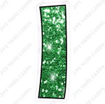 Single Letters: 12” Bouncy Glitter Green