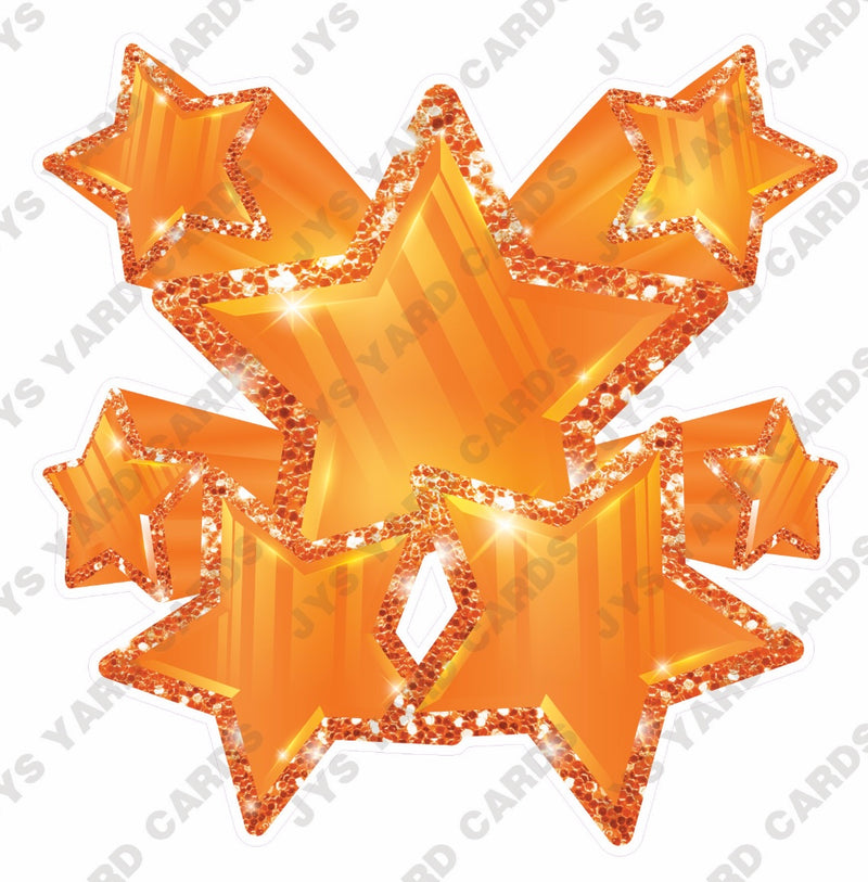 SHOOTING STARS: ORANGE - Yard Card Signs by JYS International