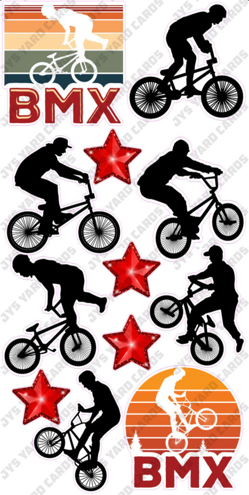 BMX THEME - Yard Card Signs by JYS International