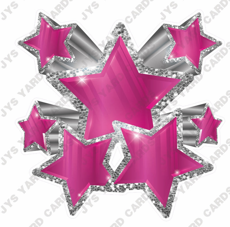 SHOOTING STARS: HOT PINK & SILVER