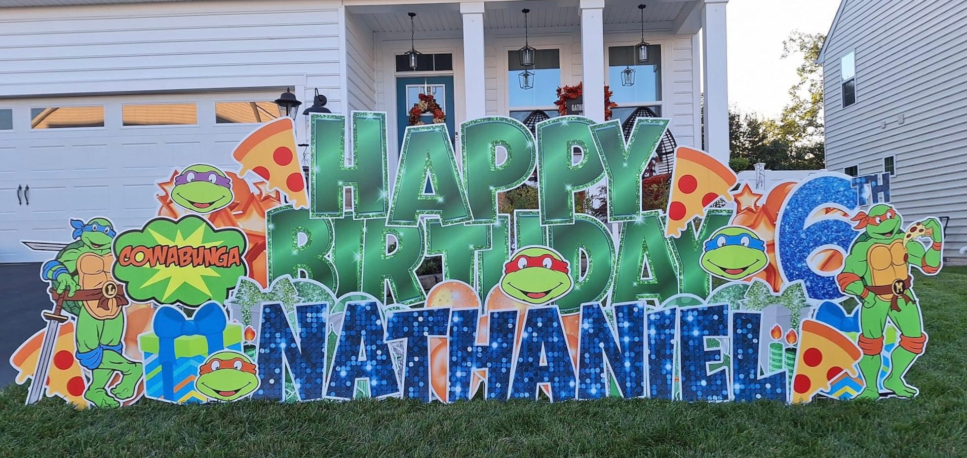 Ninja Turtle Birthday Sign