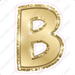 Single Letters: 18” Bouncy Metallic Gold