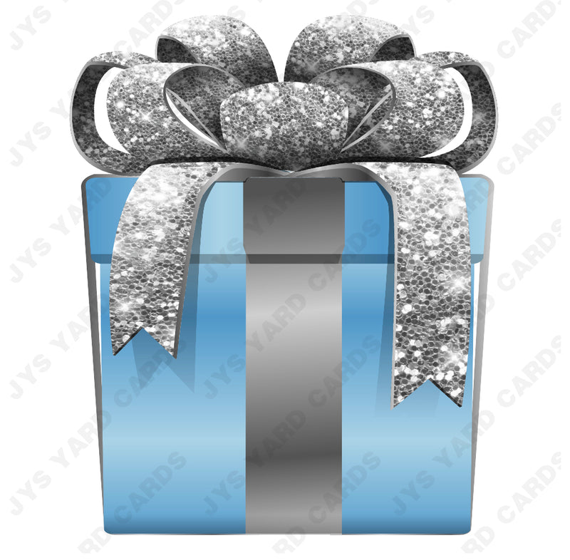 PRESENT: LIGHT BLUE w/ SILVER BOW