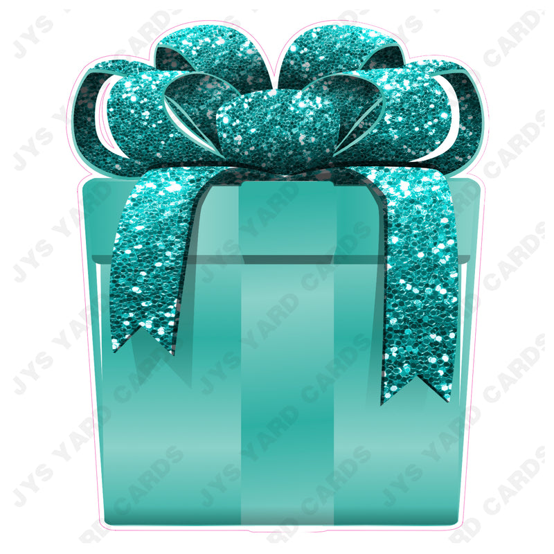 PRESENT: TEAL w/ TEAL BOW