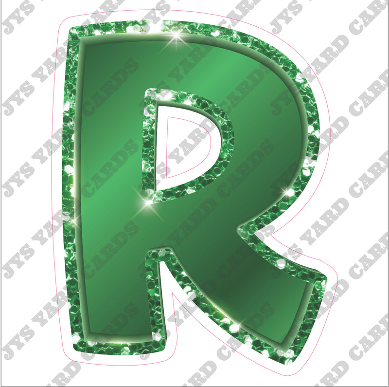 Single Letters: 12” Bouncy Metallic Green