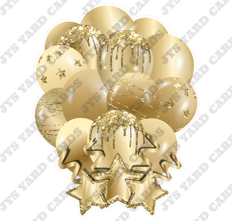 SINGLE JAZZY SOLID BALLOON: GOLD