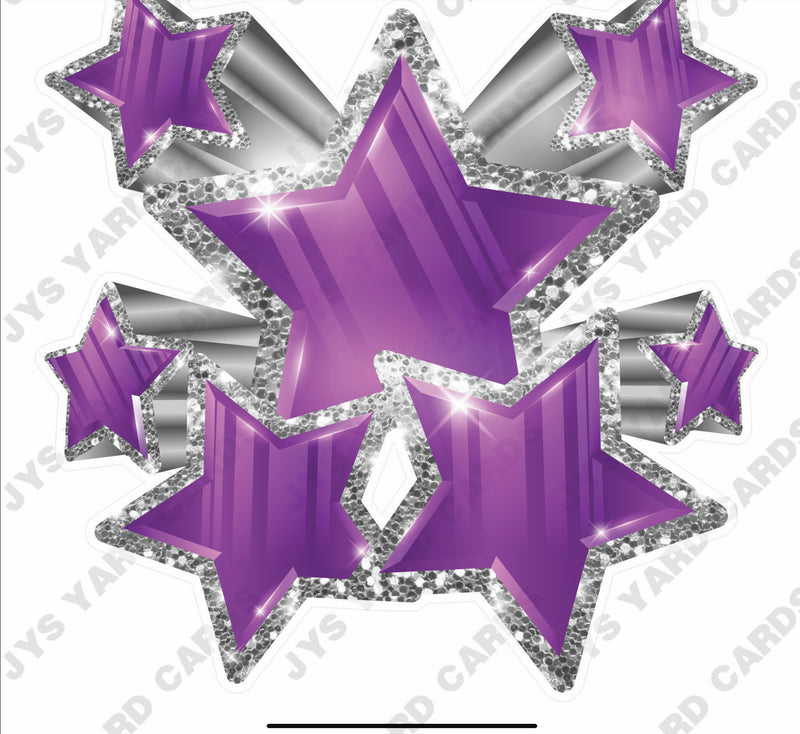 SHOOTING STARS: PURPLE AND SILVER