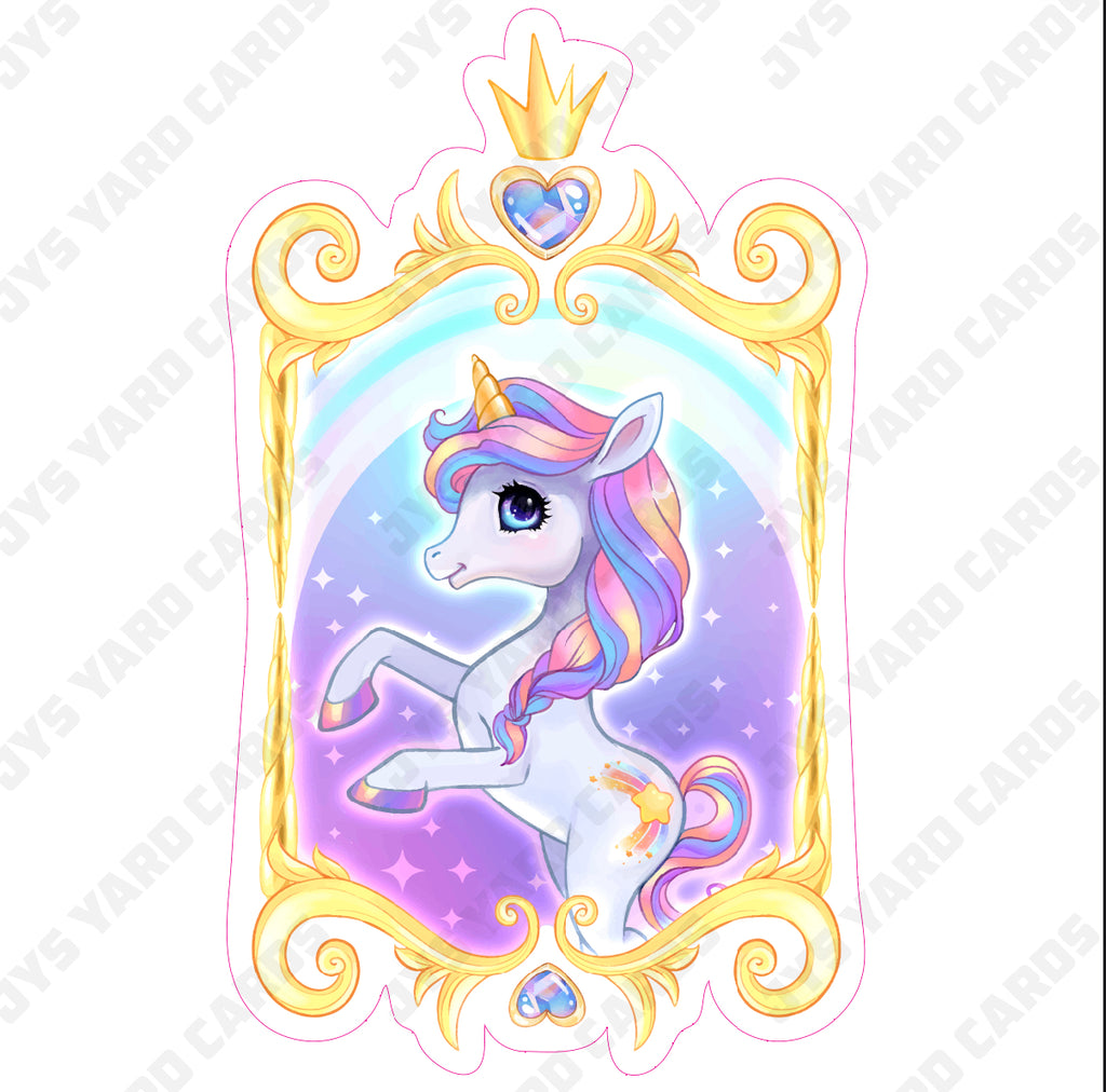 UNICORN IN MIRROR - Yard Card Signs by JYS International