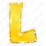 Single Letters: 23” Bouncy Metallic Yellow