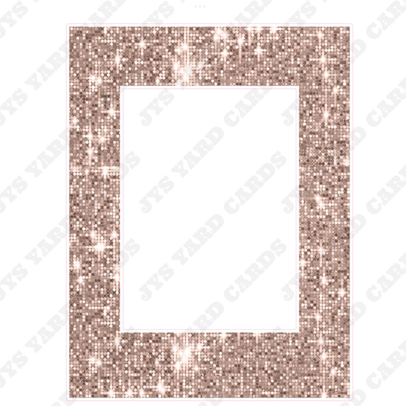 SEQUIN HBD PHOTO FRAME: CHAMPAGNE - Yard Card Signs by JYS International