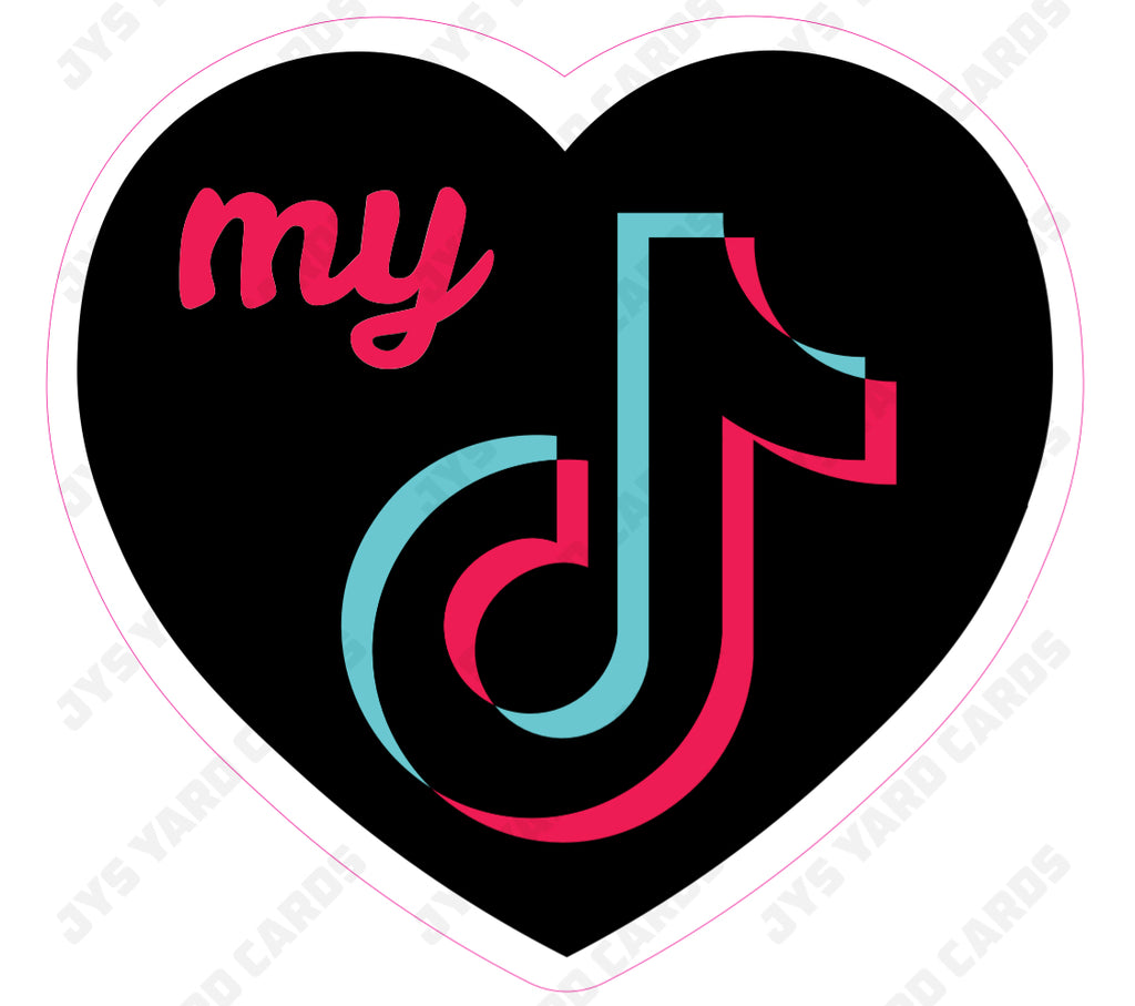 TIKTOK HEART - Yard Card Signs by JYS International