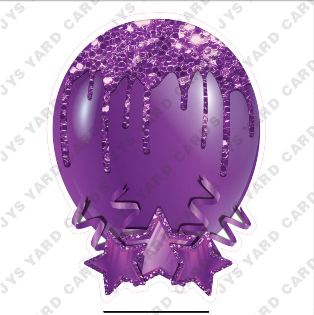 INDIVIDUAL BALLOON: PURPLE - Yard Card Signs by JYS International