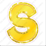 Single Letters: 23” Bouncy Metallic Yellow