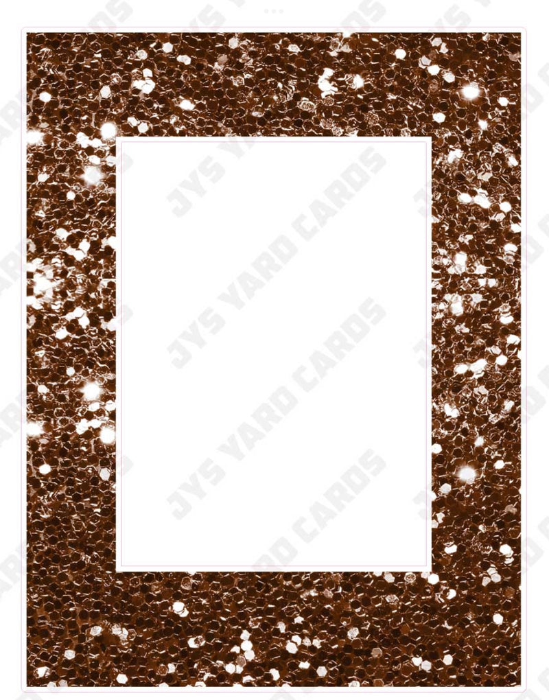 GLITTER HBD PHOTO FRAME: BROWN - Yard Card Signs by JYS International