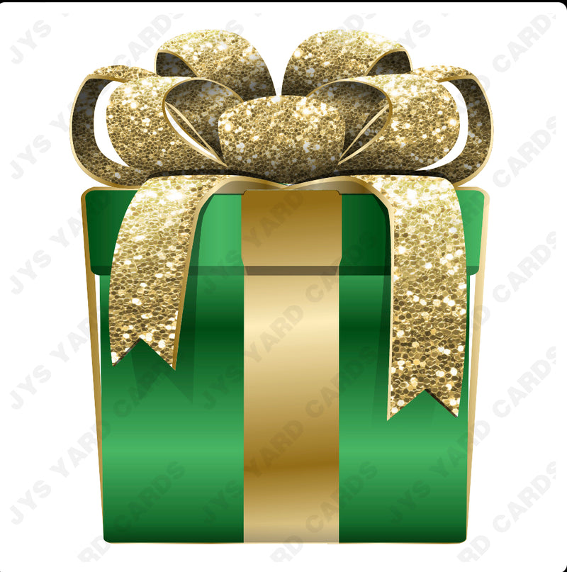 PRESENT: GREEN w/ GOLD BOW