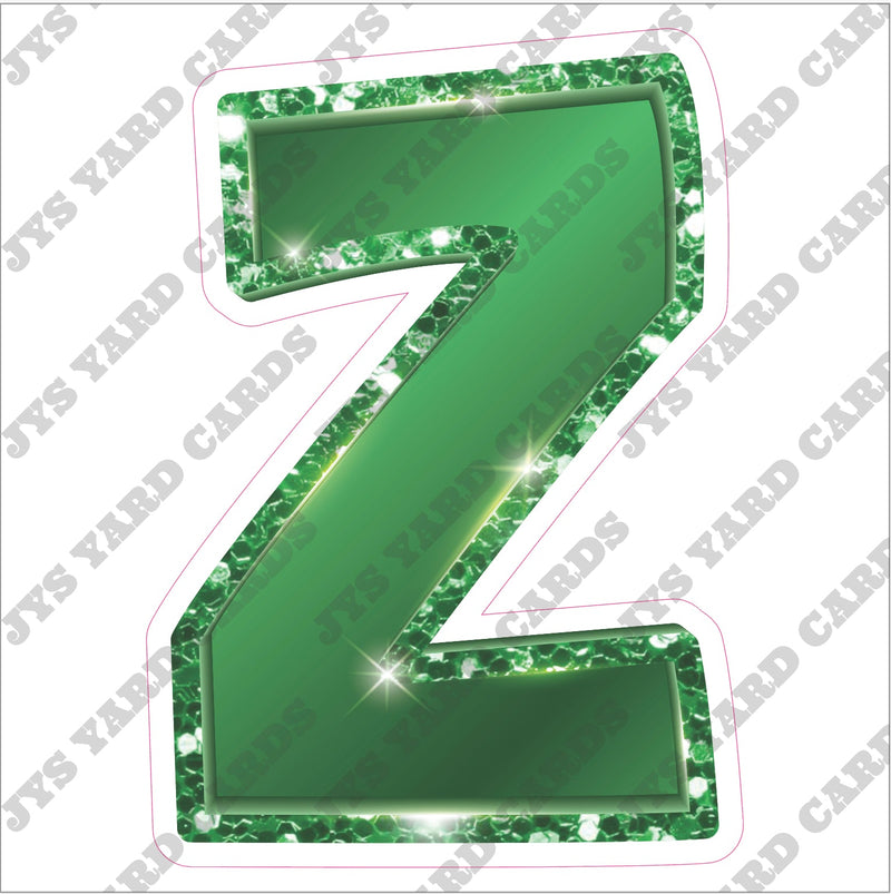 Single Letters: 18” Bouncy Metallic Green