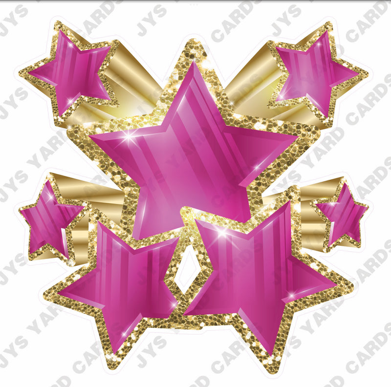 SHOOTING STARS: HOT PINK AND GOLD