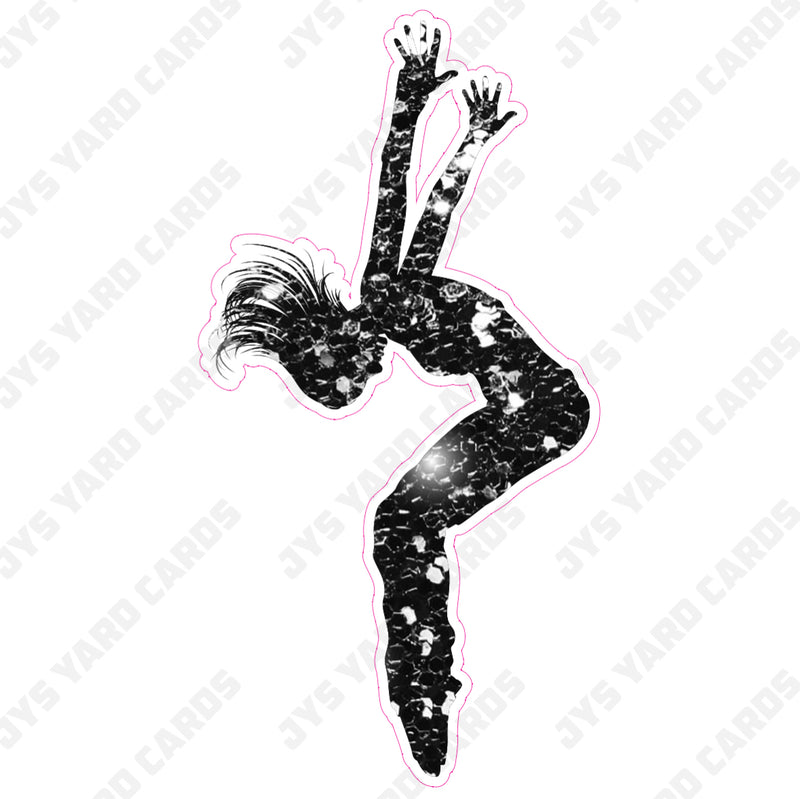 DANCER BLACK 5 - Yard Card Signs by JYS International