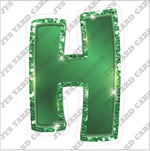 Single Letters: 12” Bouncy Metallic Green