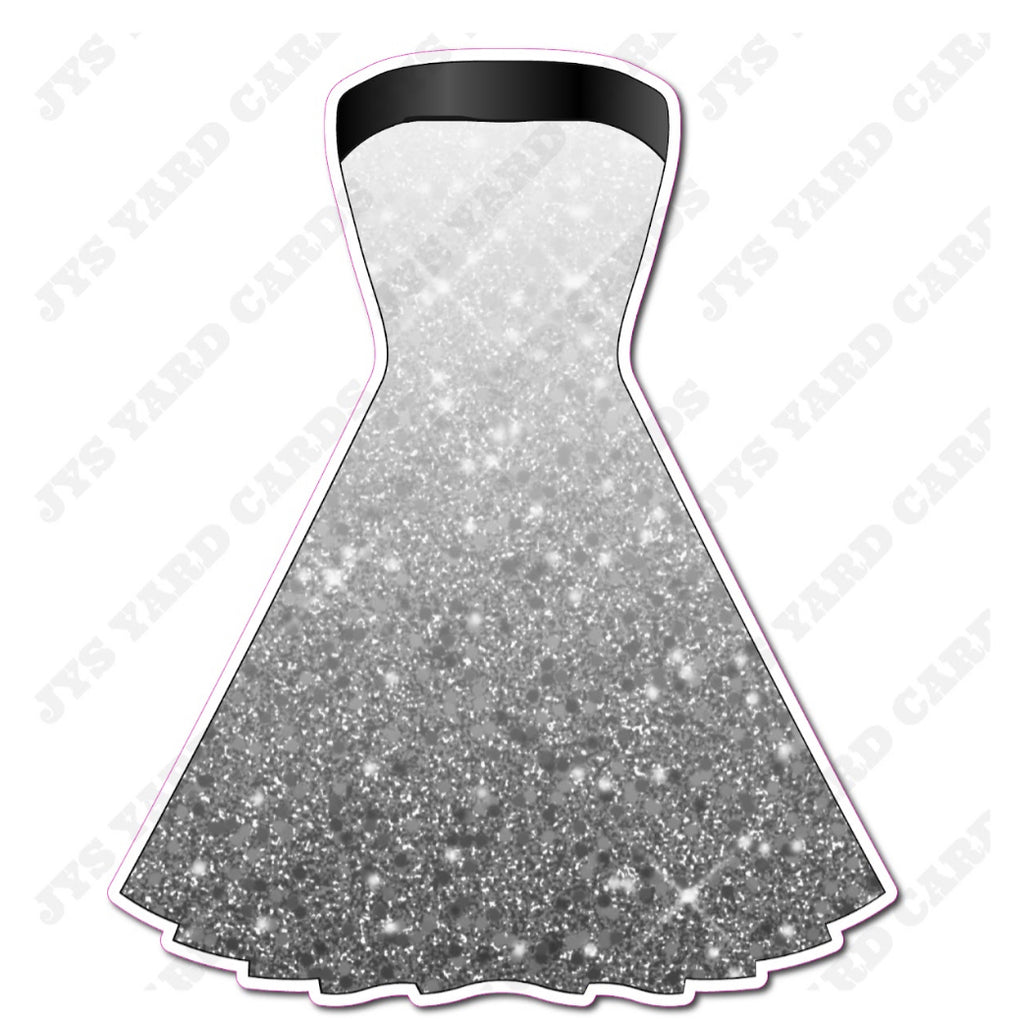 DRESS IT UP FLAIR BLACK & SILVER 5 - Yard Card Signs by JYS International