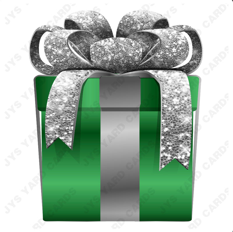 PRESENT: GREEN w/ SILVER BOW