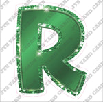 Single Letters: 18” Bouncy Metallic Green