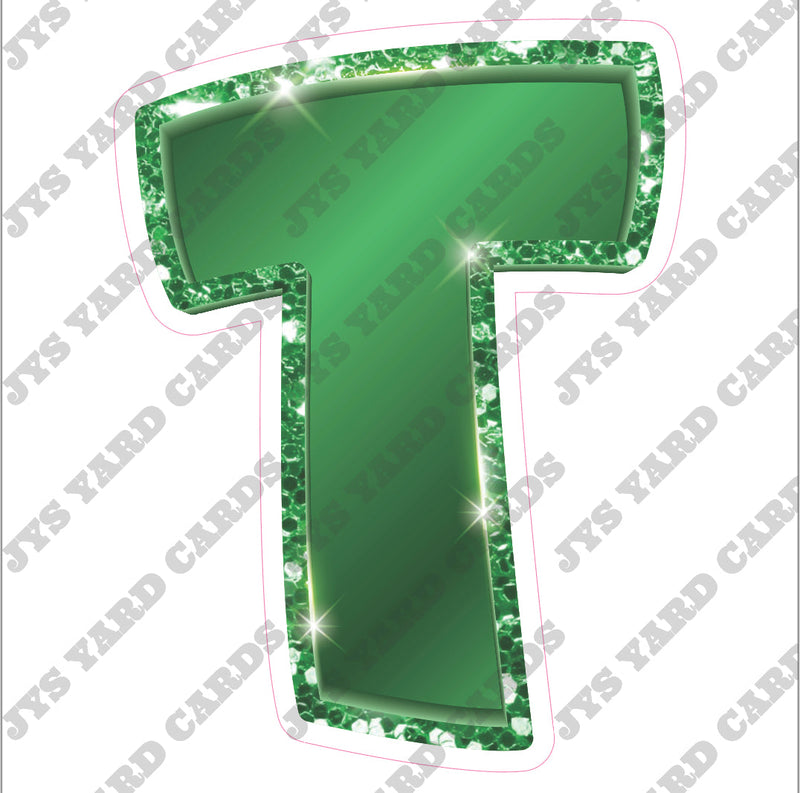 Single Letters: 18” Bouncy Metallic Green