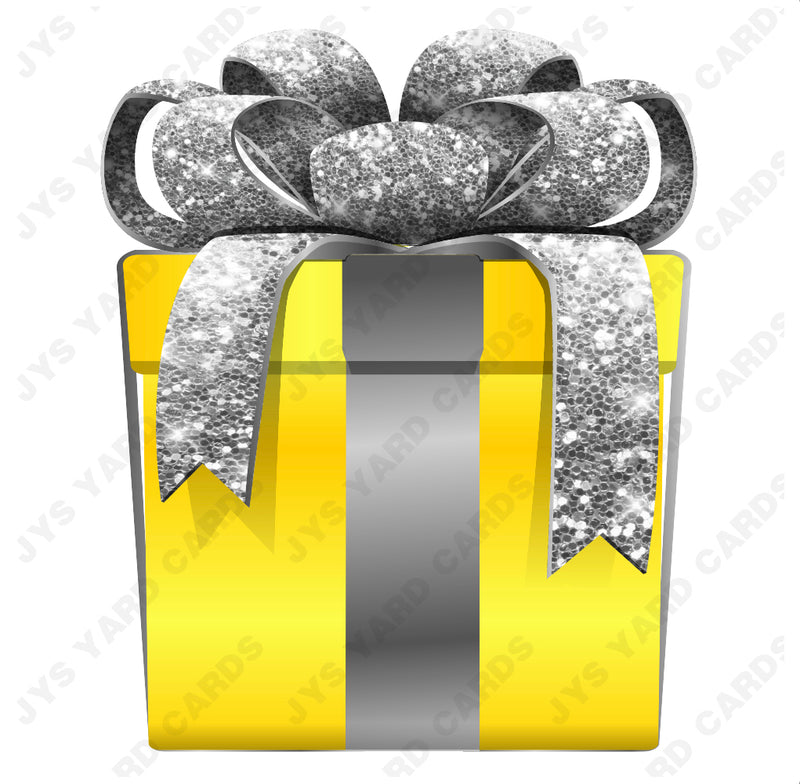 PRESENT: YELLOW w/ SILVER BOW